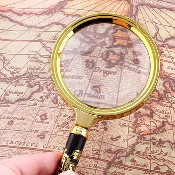 AVM High-Quality 60mm Magnifying Glass with Metal Frame – Ideal for Reading, Insect Observation, and Maps