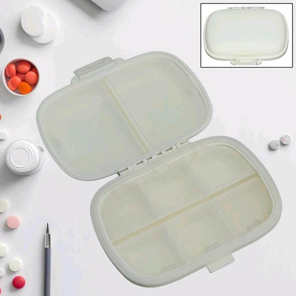AVM 8 Compartment Heavy-Duty Medicine Organizer Box | Lightweight & Moisture-Proof Design for Home & Office