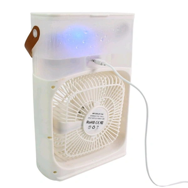 AVM 2-in-1 Portable Fan with Humidifier | 3 Mist Levels, 3 Fan Speeds, USB Powered Mini Air Cooler