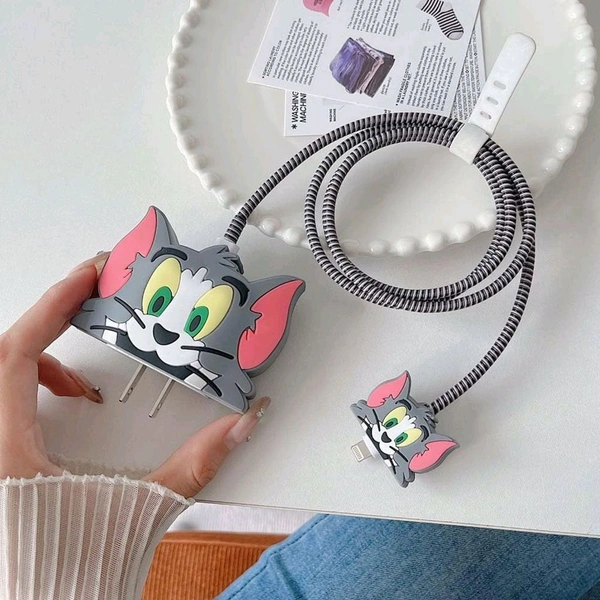 V-Tech Cartoon Character Silicon Charger Case Cover For iP 18-20W Full Protection Cover Compatible Charger New Edition Case Cover