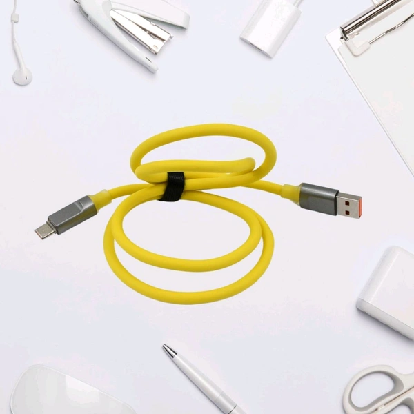 V-Tech Type C data cable Fast Charging, Data Transfer Cable, Cable For All C Type Mobile Use With Light (1 Mtr. / 1 Pc)