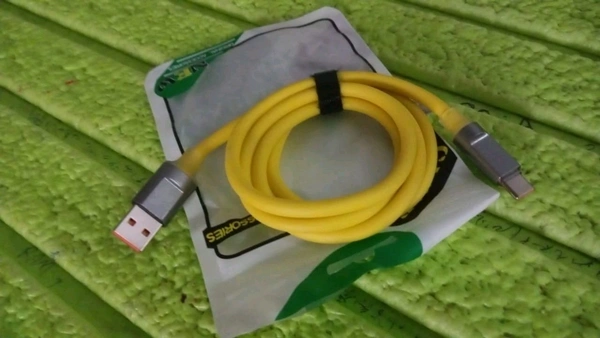 V-Tech Type C data cable Fast Charging, Data Transfer Cable, Cable For All C Type Mobile Use With Light (1 Mtr. / 1 Pc)