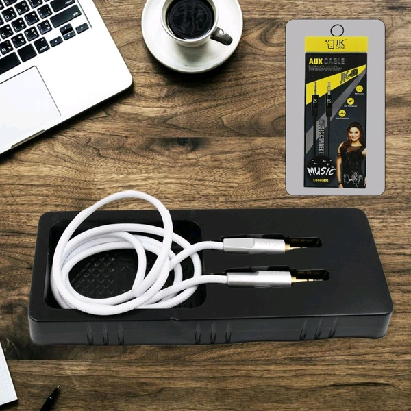 V-Tech Aux Cable for Mobile and Tablet Auxiliary Audio Cable, Compatible for Headphones, Smartphones, Home / Car Stereos & More (1 Pc / 1000MM)