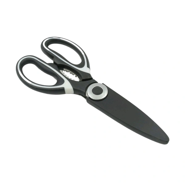 Viva 3 in1 Multi-Function Kitchen Household for Vegetables, Fruit, Cheese & Meat Slices with Bottle Opener Stainless Steel Sea Food Scissor (1 Pc )