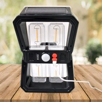 Viva Solar Wall Lantern Light with 3 Modes & Motion Sensor