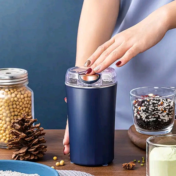 V-Tech Mini Mixer, Small Blander, powerful Mini Grinder, Electric Coffee Bean Grinder Machine Portable Grinder for Home and Office. (4 Blade Grinder)