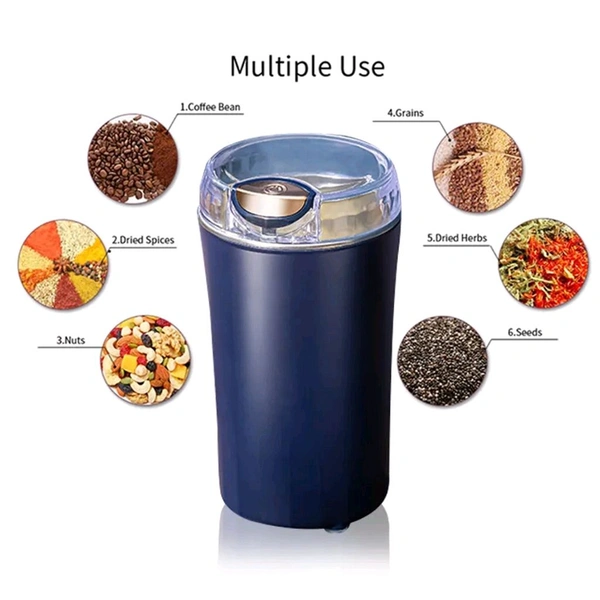 V-Tech Mini Mixer, Small Blander, powerful Mini Grinder, Electric Coffee Bean Grinder Machine Portable Grinder for Home and Office. (4 Blade Grinder)