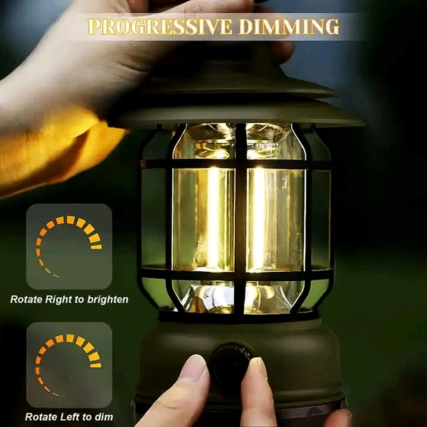 AVM LED Camping Lante Light Retro Style Lighting Battery Type-C Rechargeable