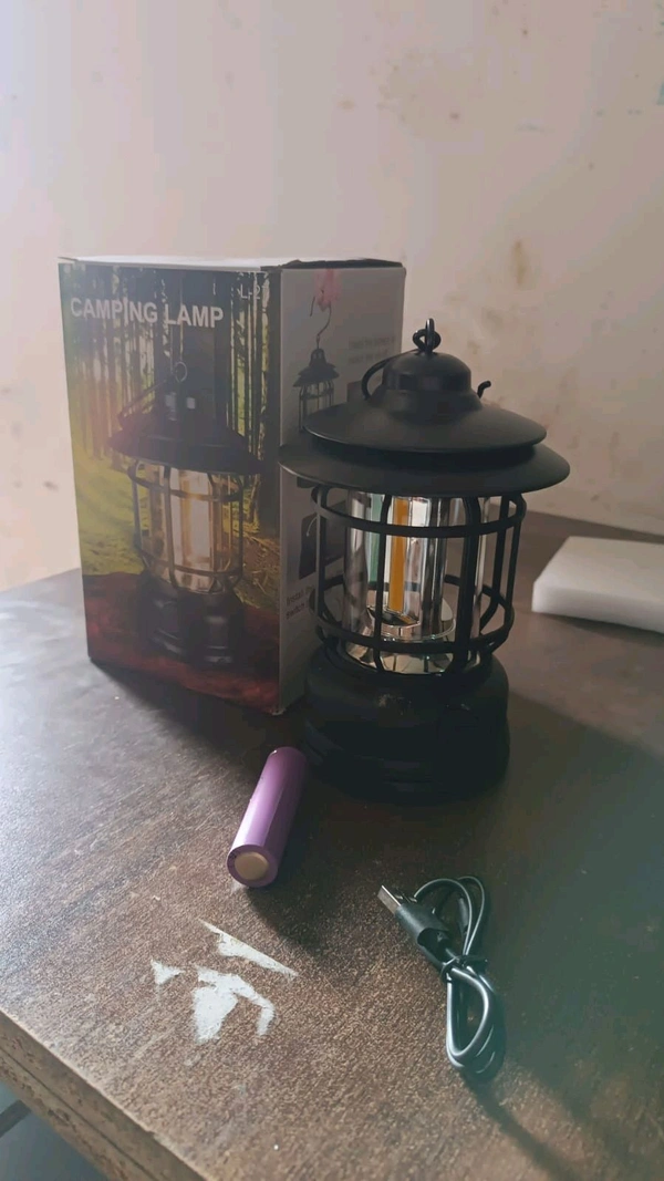 AVM LED Camping Lante Light Retro Style Lighting Battery Type-C Rechargeable