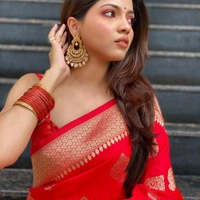 Pure Silk Saree For Marriage - red, 5.50m