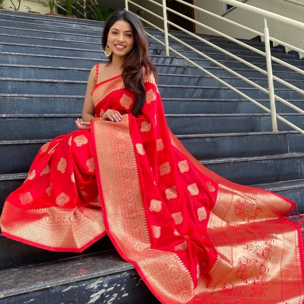 Pure Silk Saree For Marriage - red, 5.50m