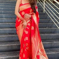 Pure Silk Saree For Marriage - red, 5.50m