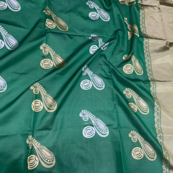 Soft Litchi Silk Saree - Light Blue, 5.5 mtrs