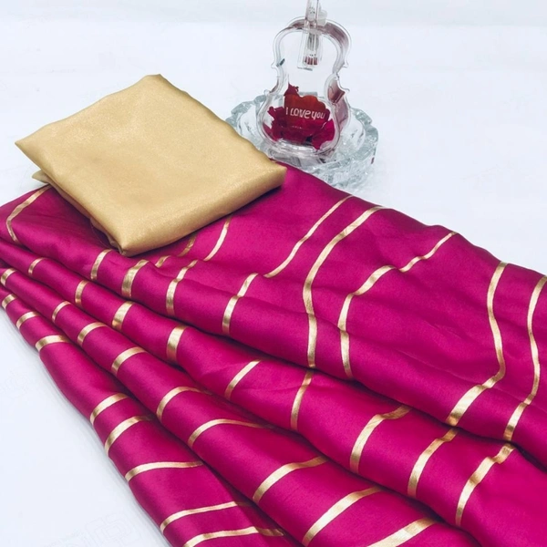 Pure Satin Silk Saree - 5.5mts, 11 colour(check pics)
