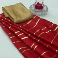 Pure Satin Silk Saree - 5.5mts, 11 colour(check pics)
