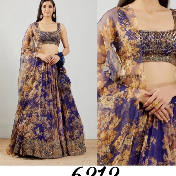 Organza Lehenga Choli With Duppata - refer pics, upto XXL
