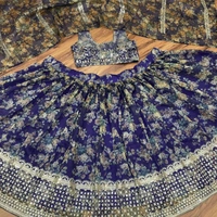 Organza Lehenga Choli With Duppata - refer pics, upto XXL