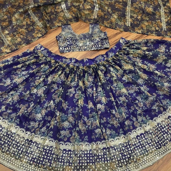 Organza Lehenga Choli With Duppata - refer pics, upto XXL