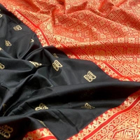The Pure Kanchipuram Saree - black, 5.50mtrs
