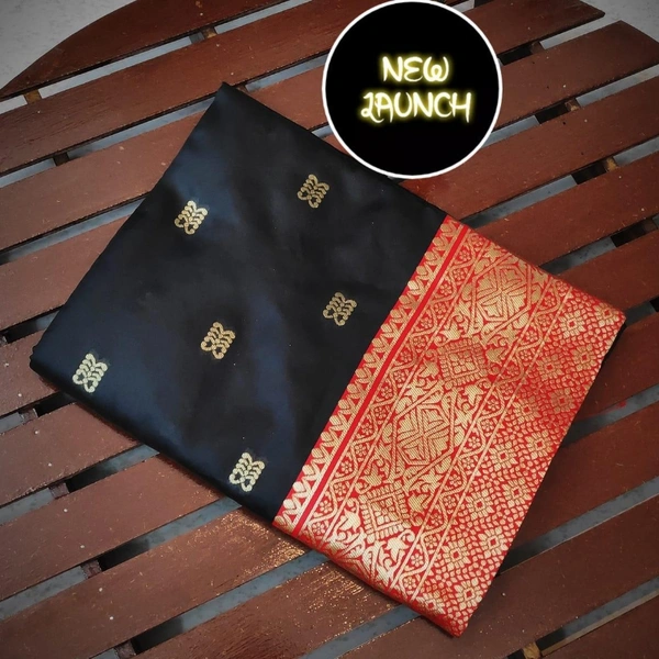 The Pure Kanchipuram Saree - black, 5.50mtrs