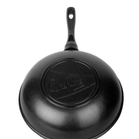 Chefline Corporation  JAYEED BASIC XYLAN PLUS COATING WOKPAN (28 CM), NON-STICK, MADE IN SOUTH KOREA - black, 28 cm