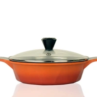 Chefline Corporation  LITE CASSEROLE, CHEFLINE DIAMOND CERAMIC, NON-STICK, MADE IN SOUTH KOREA - orange , 24 cm
