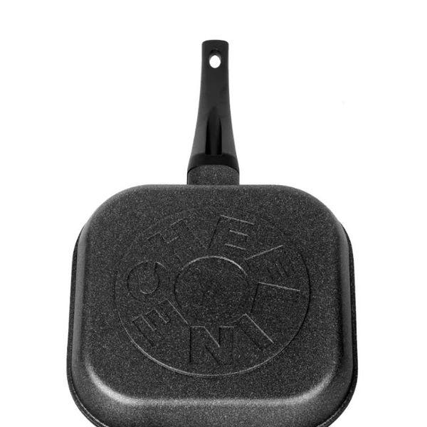 Chefline Corporation  CHEFLINE STARK FRYPAN - SQUARE (27 CM) (SILVER), NON-STICK, MADE IN SOUTH KOREA - silver, 27 cm