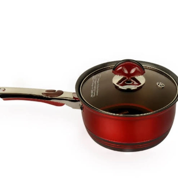 Chefline Corporation  CHEFLINE AMANDA SAUCEPAN 18 CM, NON-STICK, MADE IN SOUTH KOREA - red, 18 cm