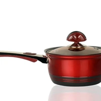 Chefline Corporation  CHEFLINE AMANDA SAUCEPAN 18 CM, NON-STICK, MADE IN SOUTH KOREA - red, 18 cm