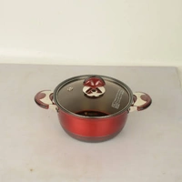 Chefline Corporation  CHEFLINE AMANDA CASSEROLE 20 CM, NON-STICK, MADE IN SOUTH KOREA - red, 20 cm