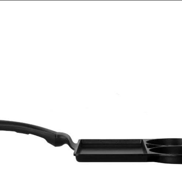 Chefline Corporation  3 HOLE EGG CASTING MOUSE FRYING PAN, NON-STICK, MADE IN SOUTH KOREA  - black, 27 cm 