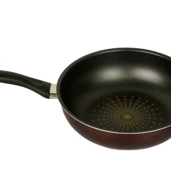 Chefline Corporation  DIAMOND INDUCTION WOKPAN, CHEFLINE, NON-STICK, MADE IN SOUTH KOREA - red, 30 cm