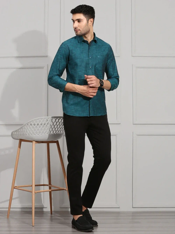 RAMRAJ SHIRT-SKU-10649 - 40, DARK CYAN