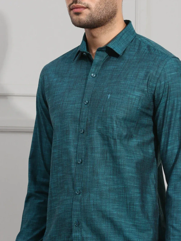 RAMRAJ SHIRT-SKU-10649 - 40, DARK CYAN