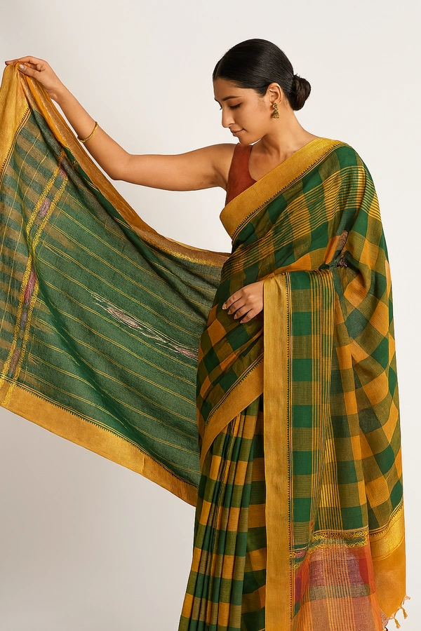 COTTON SAREE-SKU-200001366
