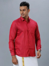 RAMRAJ SHIRT-SKU-10646 - 40, STRONG RED