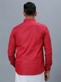 RAMRAJ SHIRT-SKU-10647 - 42, STRONG RED