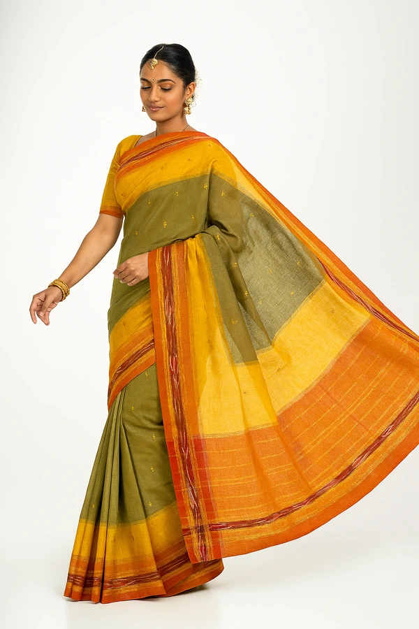 COTTON SAREE-SKU-200001367