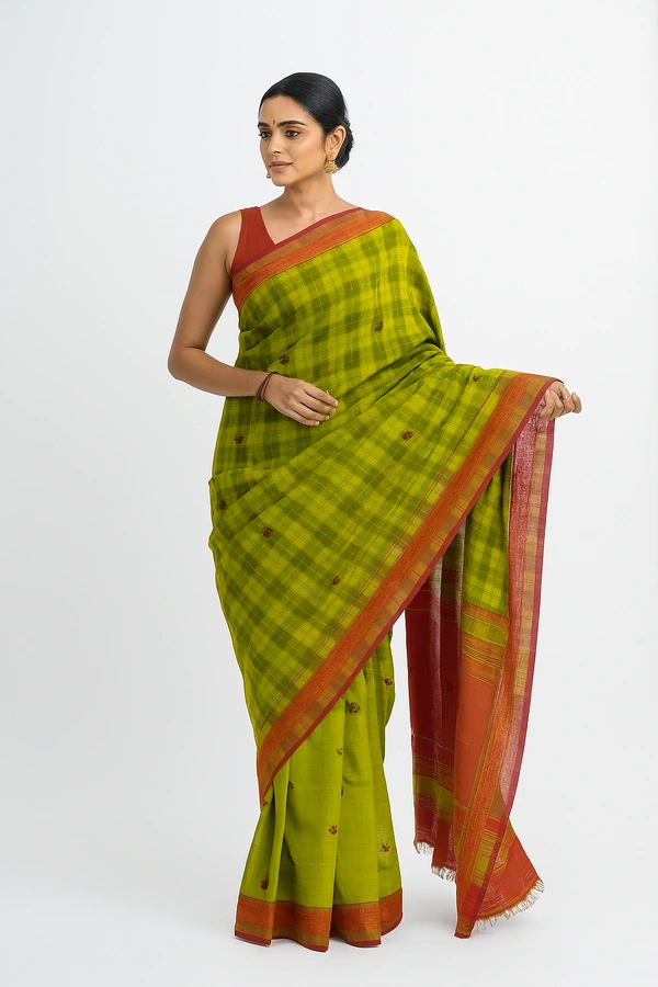 COTTON SAREE-SKU-200001390