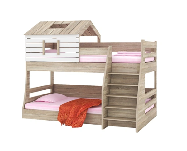 Ferris BUNK BED BB-01 - Teak,Gery, 1850x1210x2110 MM.