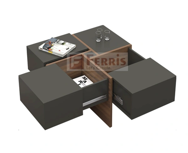 Ferris CENTRE TABLE F-CT-004 - Oak,White,, 900x900x450 MM.