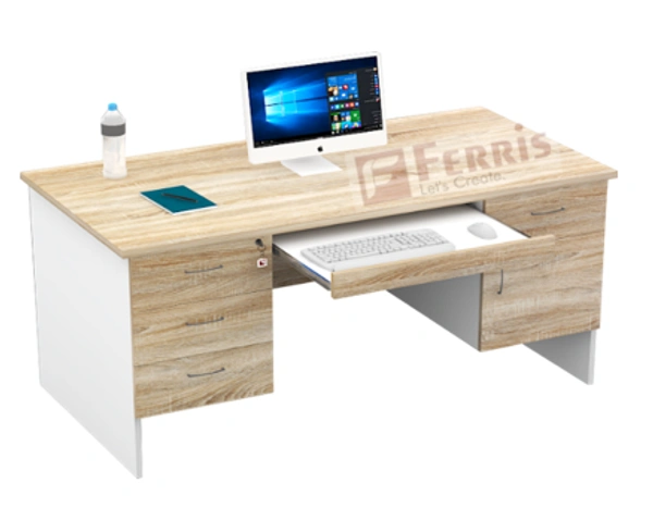 Ferris COMPUTER TABLE PT4-03 - Oak,White,, 1350x600x750 MM.