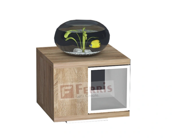 Ferris SIDE TABLE PCT2-01 - Teak,Grey,, 600x600x450 MM.
