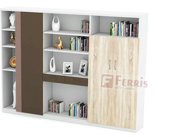 Ferris FULL HEIGHT CABINET FP-FHC-05 - Teak,White,Grey,, 2400x450x1875 MM.