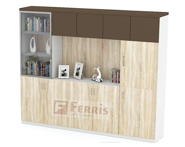 Ferris FULL HEIGHT CABINET FP-FHC-06 - Teak,White,Grey,, 1950x450x1875 MM.