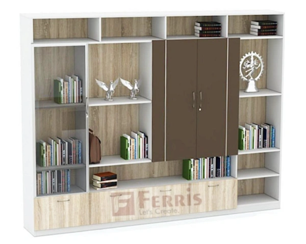 Ferris FULL HEIGHT CABINET FP-FHC-08 - Teak,White,Grey,, 2400x450x1875 MM.