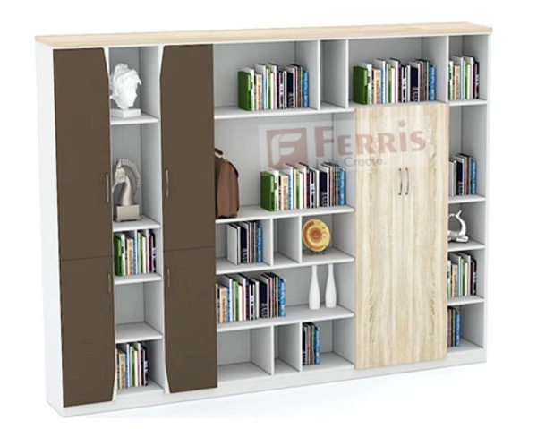 Ferris FULL HEIGHT CABINET FP-FHC-09 - Teak,White,Grey,, 3000x450x1875 MM.