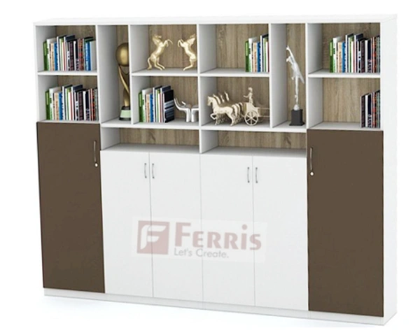 Ferris FULL HEIGHT CABINET FP-FHC-12 - Teak,White,Grey,, 2400x450x1875 MM.