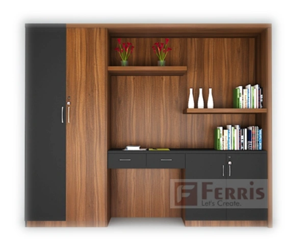 Ferris FULL HEIGHT CABINET PC1-02 - Oak,White,, 2400x450x1875 MM.