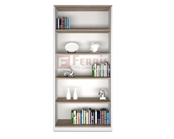 Ferris FULL HEIGHT CABINET PC1-05 - Teak,Grey,, 900x450x2125 MM.